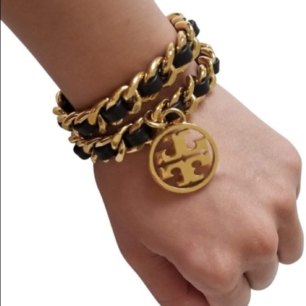 🌹HP🌹Metallic Leather Chain Double Wrap Bracelet